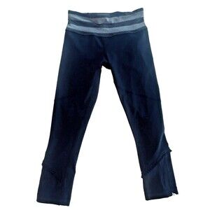 Lululemon Run Stay On Course Crop Ruffled Reflective Leggings Size 4